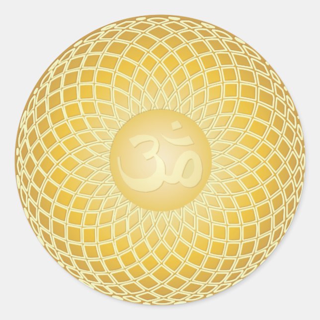 Sticker Rond Symbole Om étonnant (Devant)