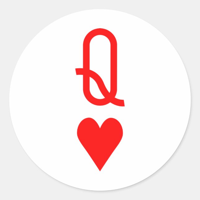 Sticker Rond Symbole original de la Saint-Valentin Reine des co (Devant)