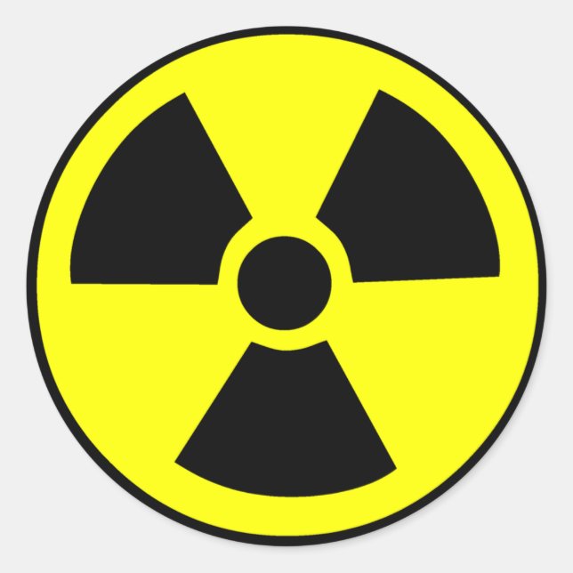 Sticker Rond Symbole radioactif (Devant)