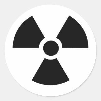 Sticker Rond Symbole radioactif !