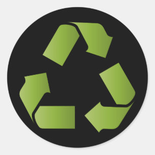 STICKER ROND SYMBOLE RECYCLE