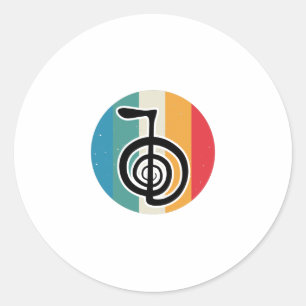 Sticker Rond Symbole Reiki   Esotérisme Yoga Reiki Master Cade