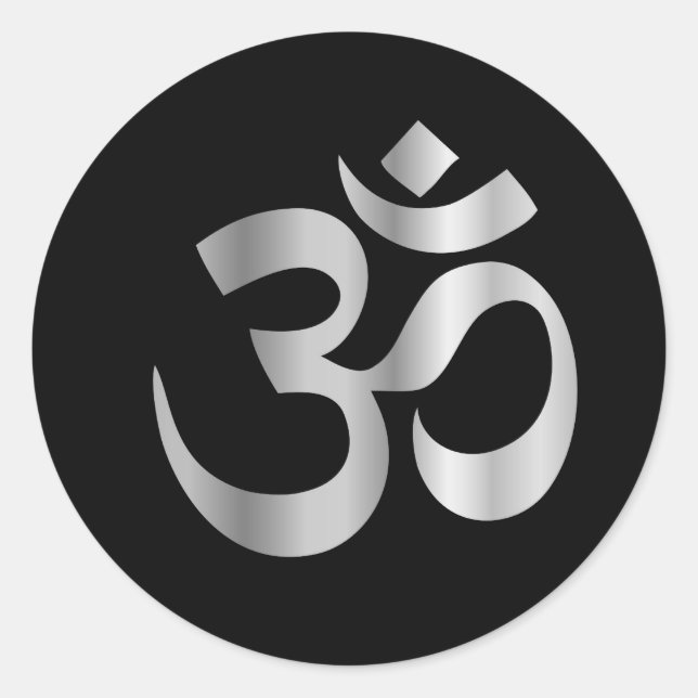 Sticker Rond Symbole religieux de l'hindouisme - Pranava (Devant)