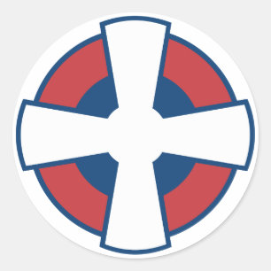 Sticker Rond Symbole rond du drapeau de la Serbie