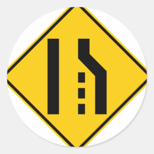 Sticker Rond Symbole routier de la voie droite