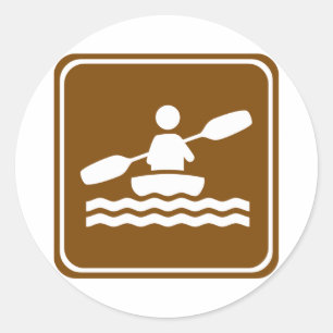 Sticker Rond SYMBOLE ROUTIER Kayak
