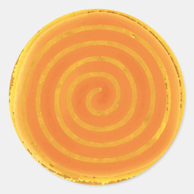 Sticker Rond Symbole solaire à 9 rayons Jaunes (Devant)
