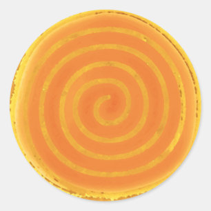 Sticker Rond Symbole solaire à 9 rayons Jaunes