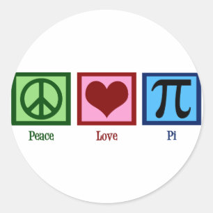 Sticker Rond SYMBOLE SYMBOLE SYMBOLE SYMBOLE COEUR Pi