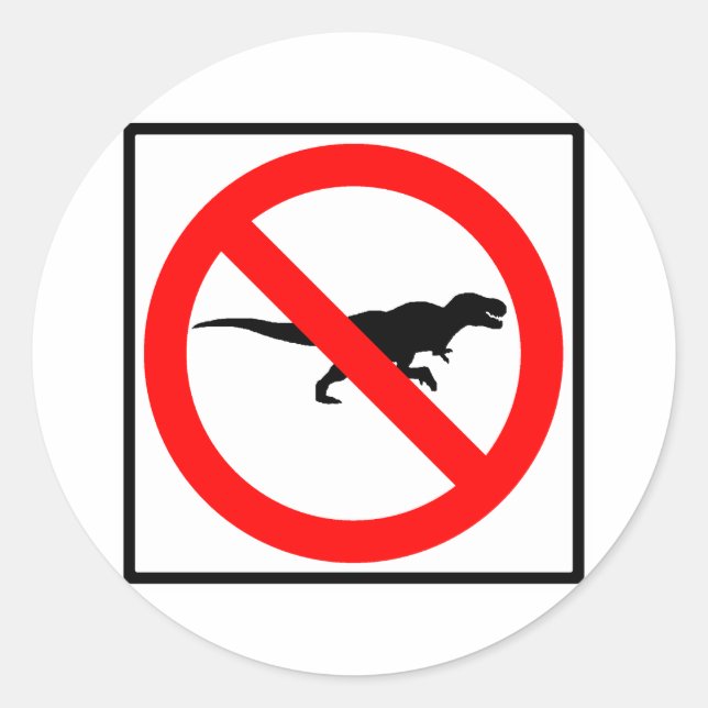 Sticker Rond SYMBOLE T-Rex AUTOROUTE DINOSAUR (Devant)