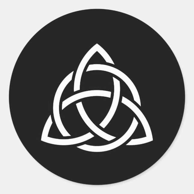 Sticker Rond Symbole triquetra de noeud de trinité celtique (Devant)