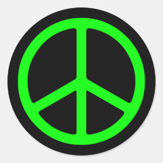 Sticker Rond Symbole vert brillant