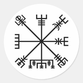 STICKER ROND SYMBOLE VIKING DE VÉVISE