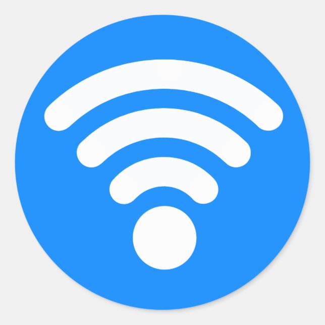 STICKER ROND SYMBOLE WIFI (Devant)