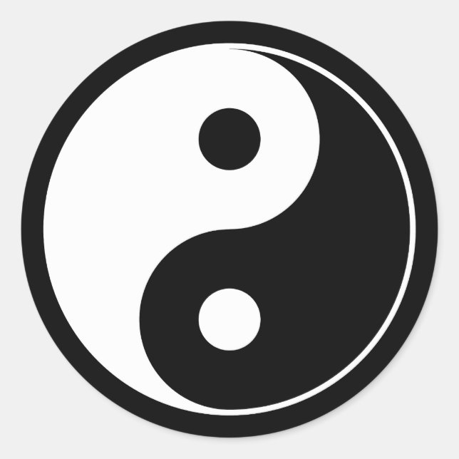 Sticker Rond SYMBOLE YIN Yang (Devant)