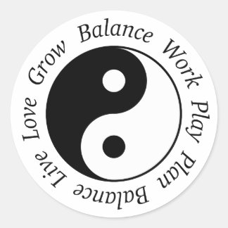 Sticker Rond SYMBOLE YIN Yang
