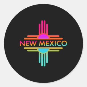 Sticker Rond Symbole Zia de l'État du Nouveau-Mexique