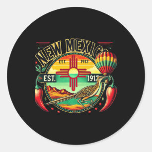 Sticker Rond Symbole Zia du Nouveau-Mexique, Grand Géocoucou &
