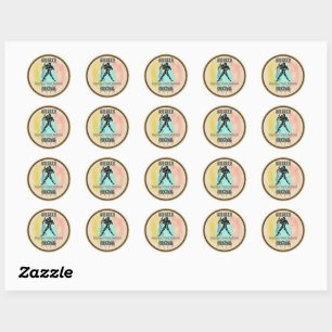 Sticker Rond SYMBOLE Zodiaque Aquarius