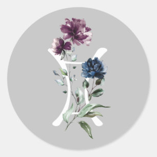 Sticker Rond SYMBOLE Zodiaque Gemini