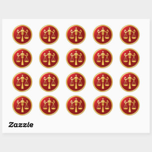 Sticker Rond SYMBOLE Zodiaque Libra