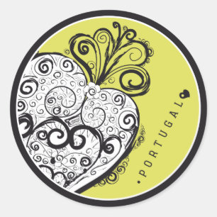Sticker Rond Symboles du Portugal - Filigrana en filigrane