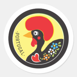 Sticker Rond Symboles du Portugal - le Galo de Barcelos