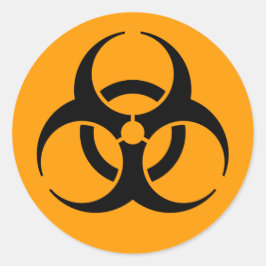 Sticker Rond Symboles internationaux de danger biologique