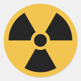 Sticker Rond Symboles internationaux des rayonnements ionisants