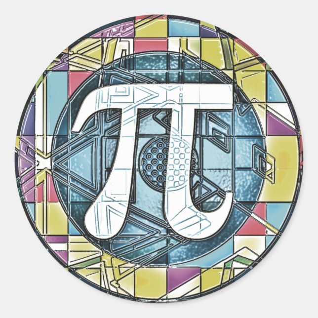 Sticker Rond Symboles Pi Day (Devant)