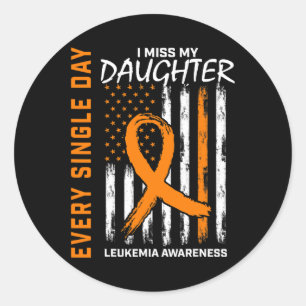 Sticker Rond Sympathie Perte de la fille Leucémie Sensibilisati