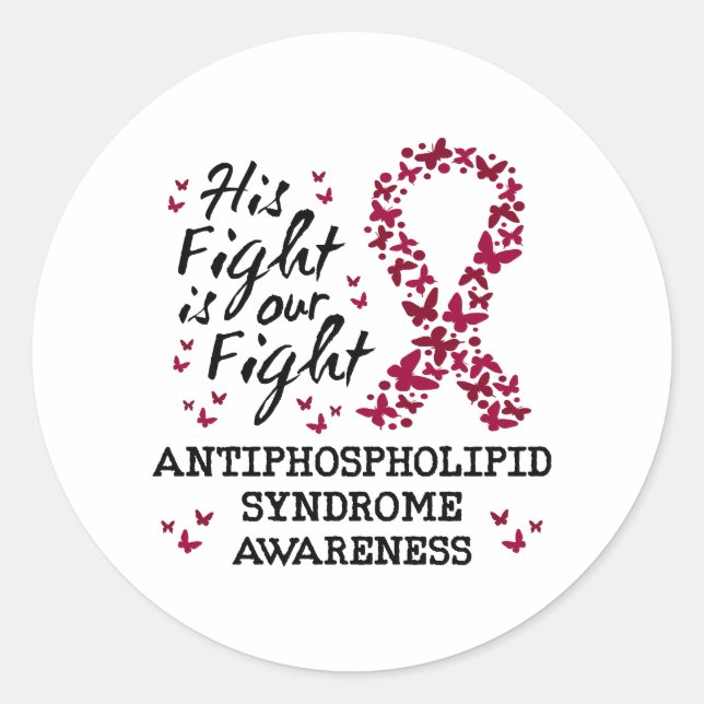 Sticker Rond Syndrome antiphospholipidique Sensibilisation, son (Devant)