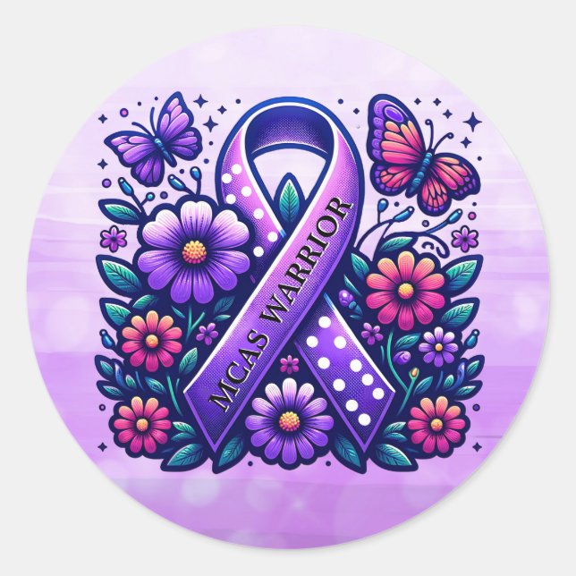 Sticker Rond Syndrome d'activation des cellules mâchées MCAS Wa (Devant)