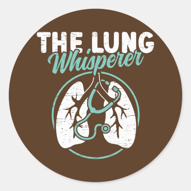 Sticker Rond Syndrome respiratoire du Lung Whisperer (Devant)