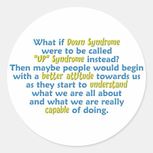 Sticker Rond Syndrome "UP"