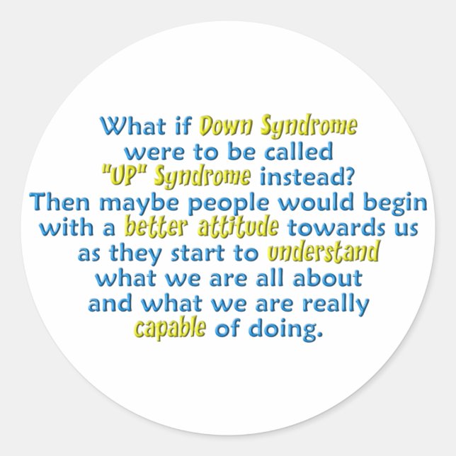 Sticker Rond Syndrome "UP" (Devant)