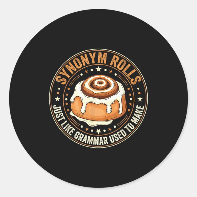 Sticker Rond Synonym Rolls Just Like Grammar Used To Make Engli (Devant)
