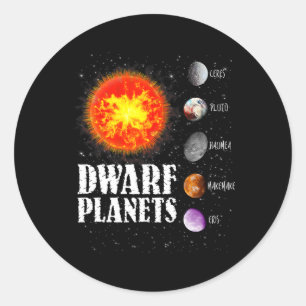 Sticker Rond Système solaire - Planètes naines Cadeau T Chemise