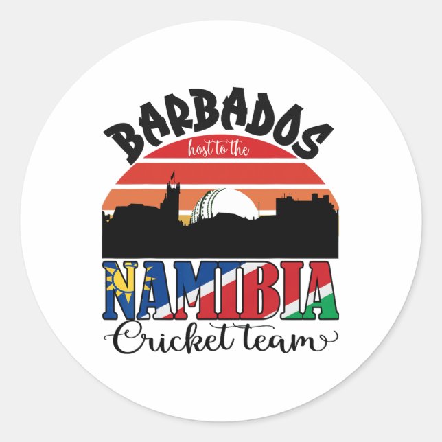 Sticker Rond T20 Cricket Guyana Host To The Namibia Cricket Tea (Devant)