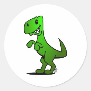 Sticker Rond T-Rex