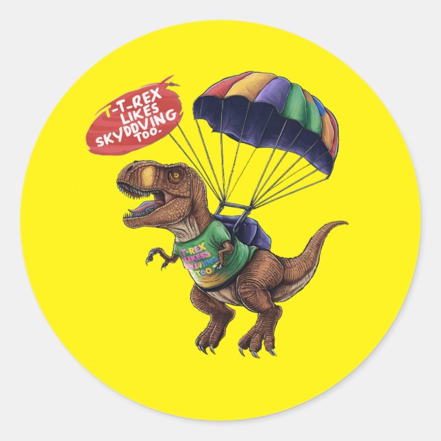 Sticker Rond T-Rex (Devant)