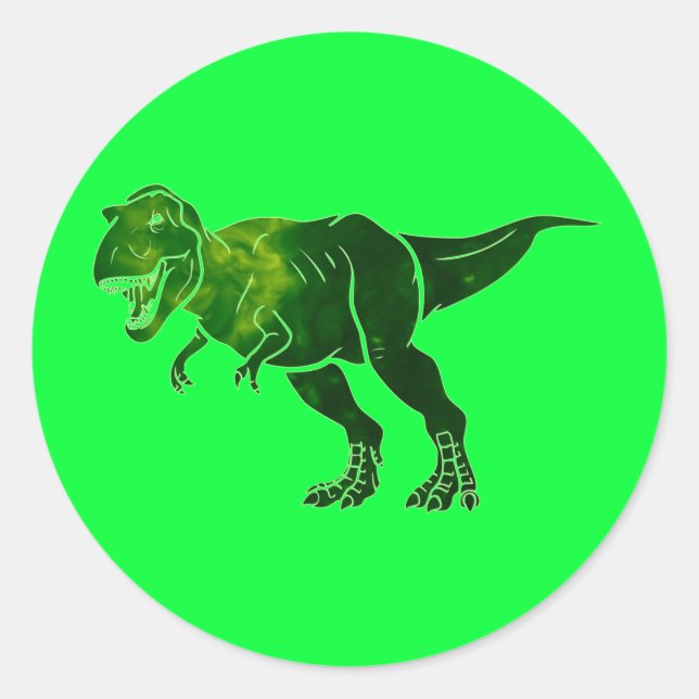 Sticker Rond T-Rex (Devant)