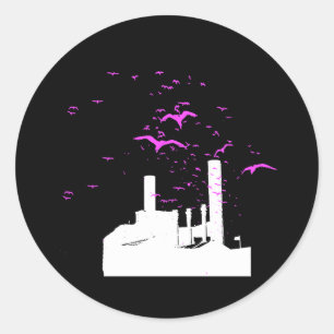 Sticker Rond T-shirt Bird Factory / T-shirt Jour des terres