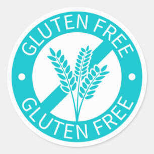 Sticker Rond T-shirt bleu clair sans gluten