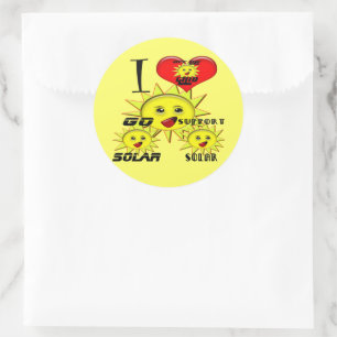 Sticker Rond T-shirt Cadeaux d'énergie solaire et produits prom