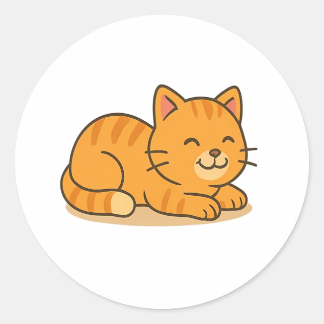Sticker Rond T-shirt Cat Nap Bébé (Devant)