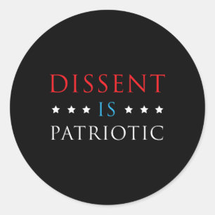 Sticker Rond T-shirt de dissidence patriotique Résister Pr Usa