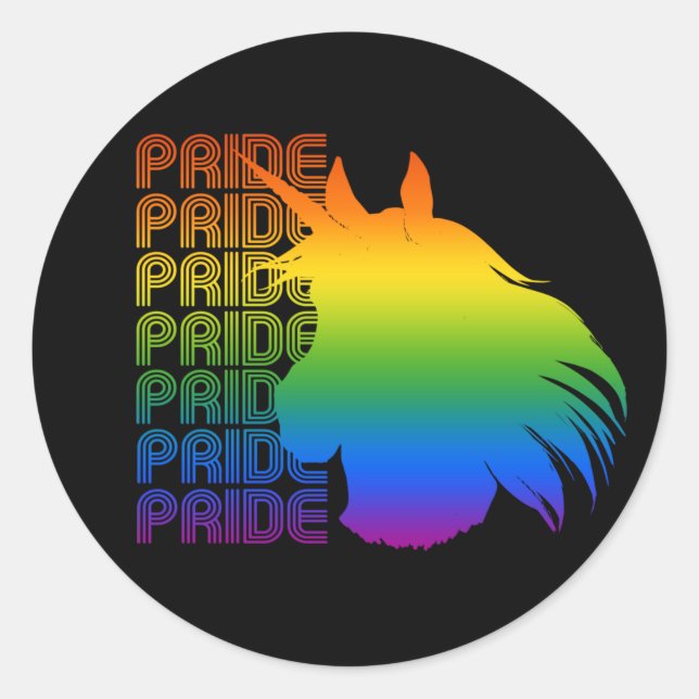 Sticker Rond T-shirt de la chaine Unicorne (Devant)