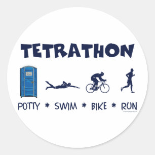 Sticker Rond T-shirt de triathlon de Tetrathon
