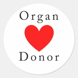 Sticker Rond T-shirt Donateur d'organe